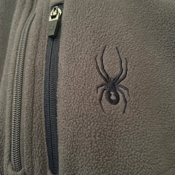 Spyder Men's Transport 1/4 Zip Pullover Sweatshirt--gray fleece sz M - Picture 8 of 16